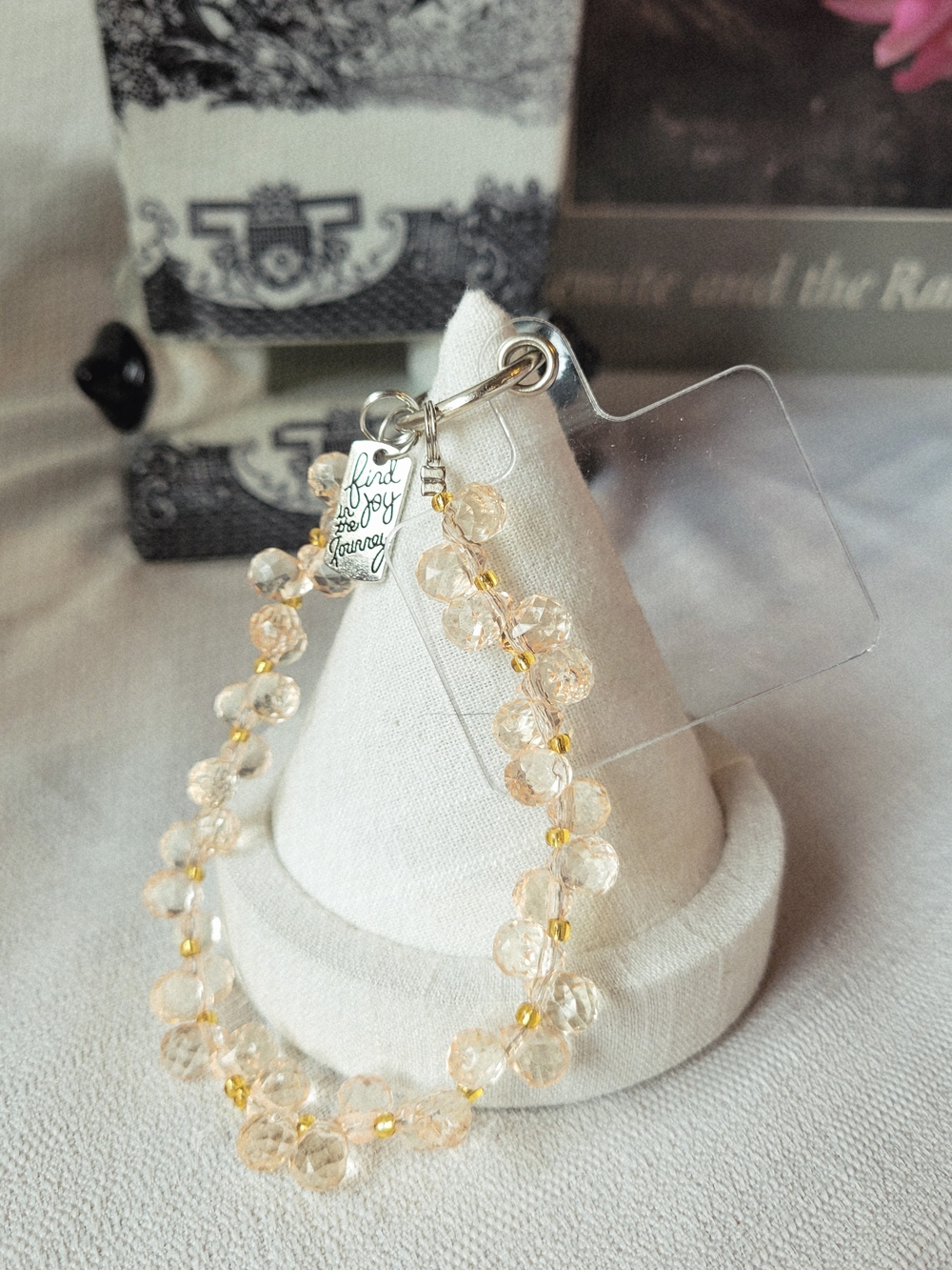 Phone Charm Crystal Bead Wristlet